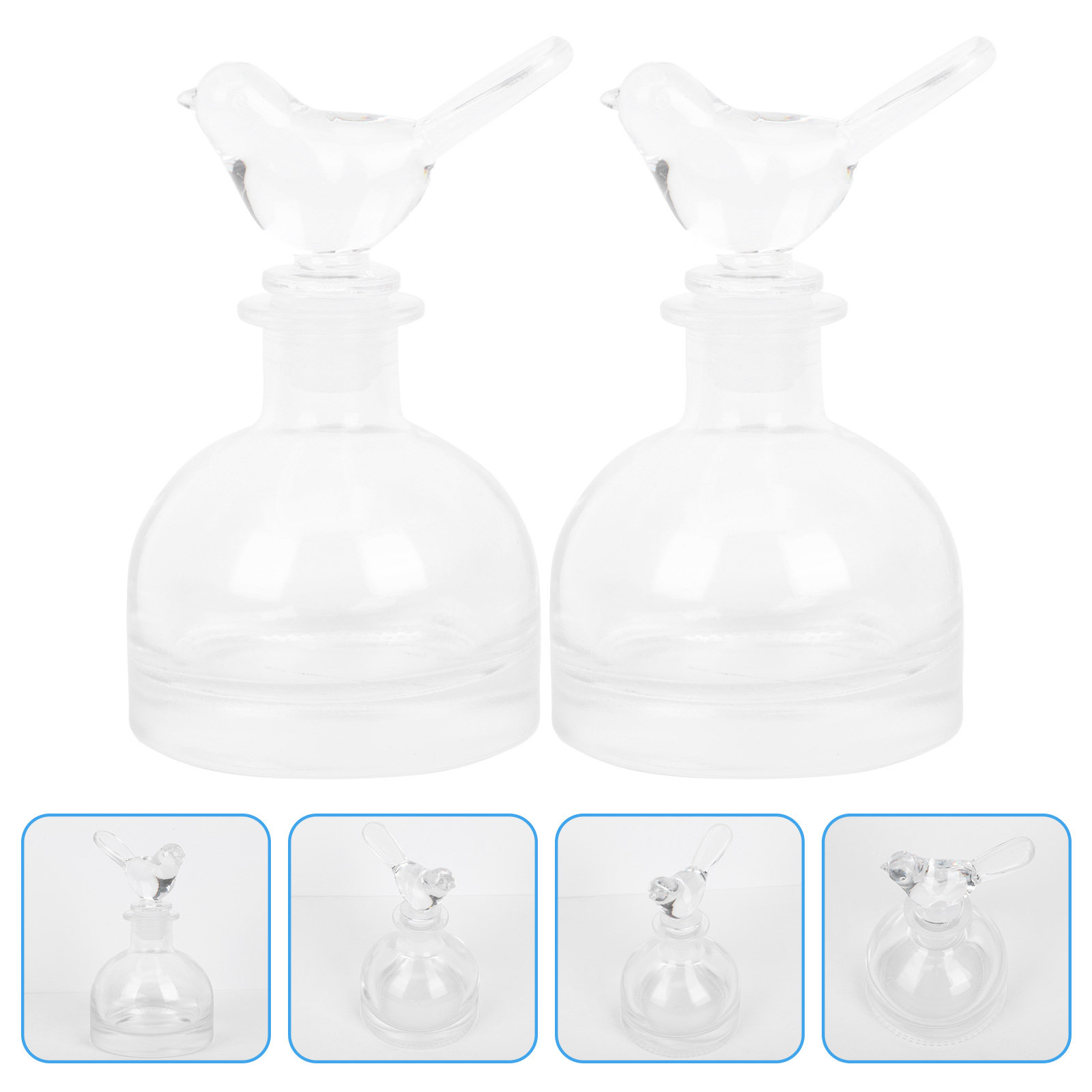 Home Fragrance Bottle - 2Pcs 유리 향수병 프리미엄 투명하고 튼튼한