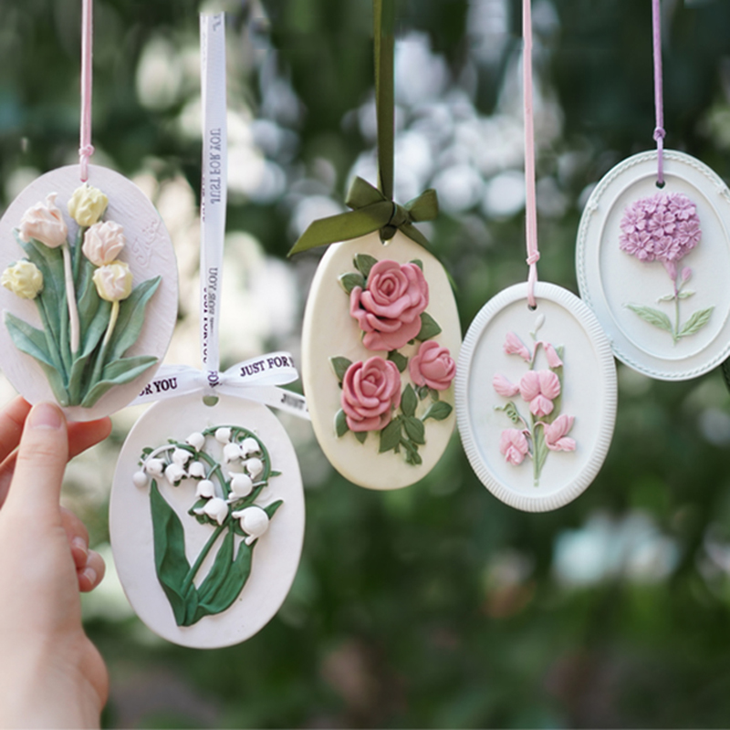 Diffuser Necklace Locket - 대형 꽃 모양 실리콘 몰드 DIY