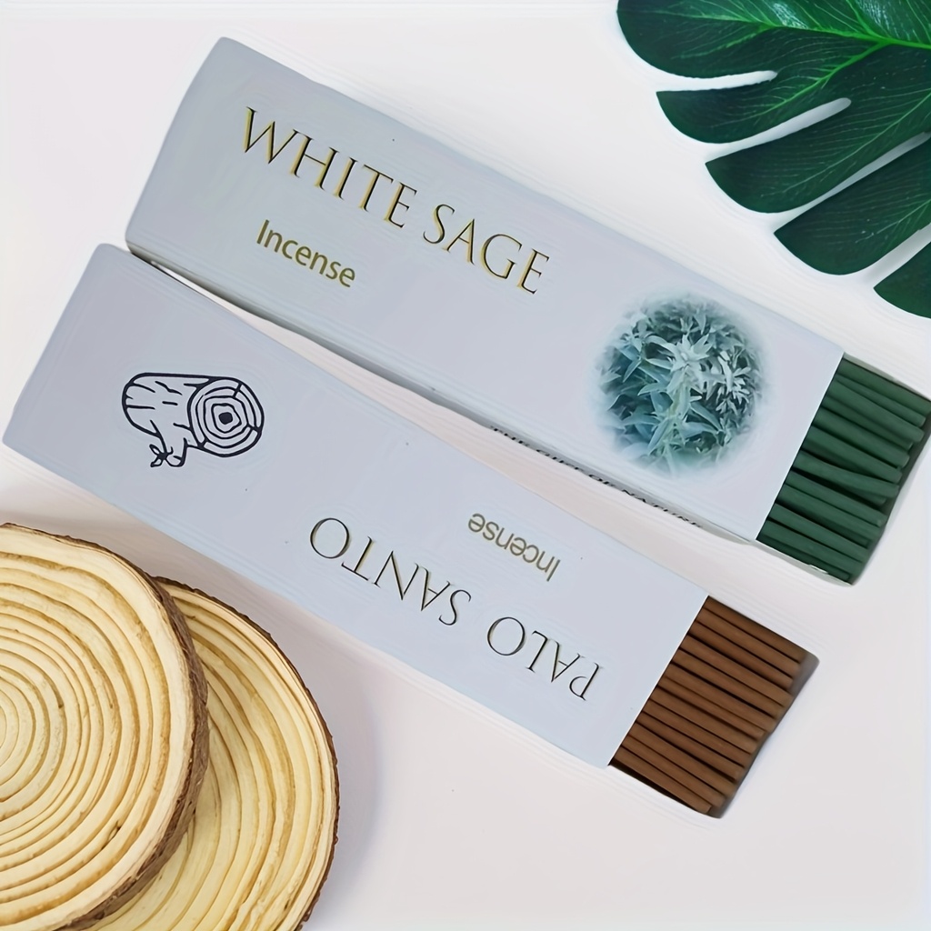 Smokeless Incense Stick - 화이트 세이지 향 스틱 65/130개, 직경