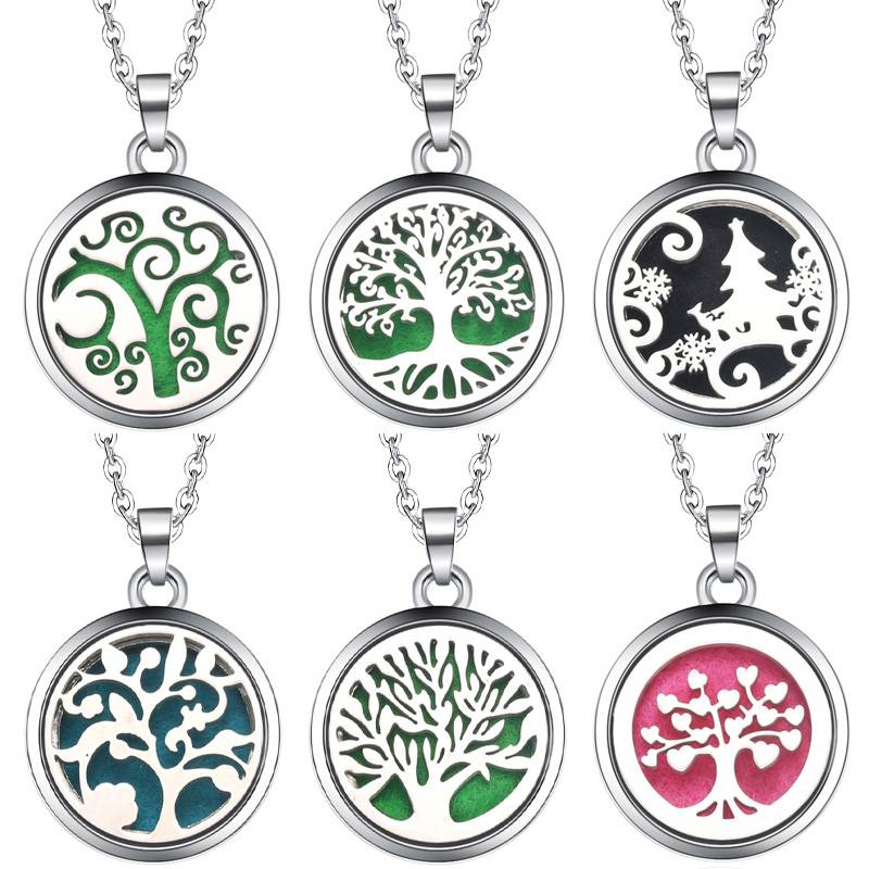 Diffuser Necklace Locket - 생명의 나무 아로마 박스 목걸이 마그네틱