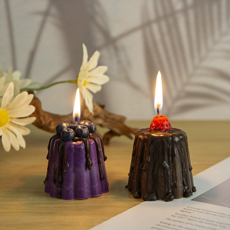 1개 귀여운 푸딩 아로마테라피 캔들, 치즈 블루베리 딸 - Home Fragrance Blueberry Scented Candle 리뷰 및 가격