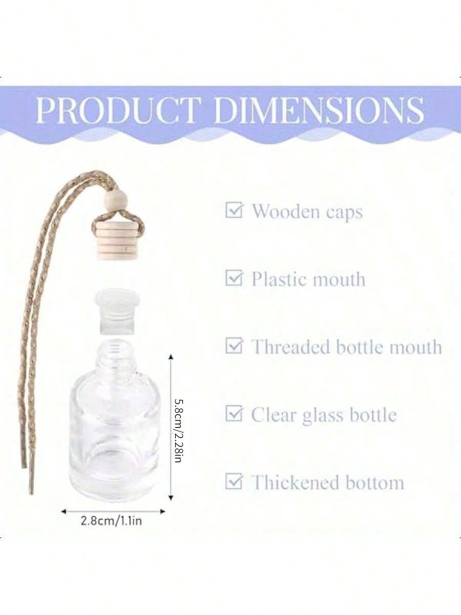 20pcs 교수형 자동차 방향제 빈 투명 유리 에센셜  - Diffuser Necklace Locket 리뷰 및 가격