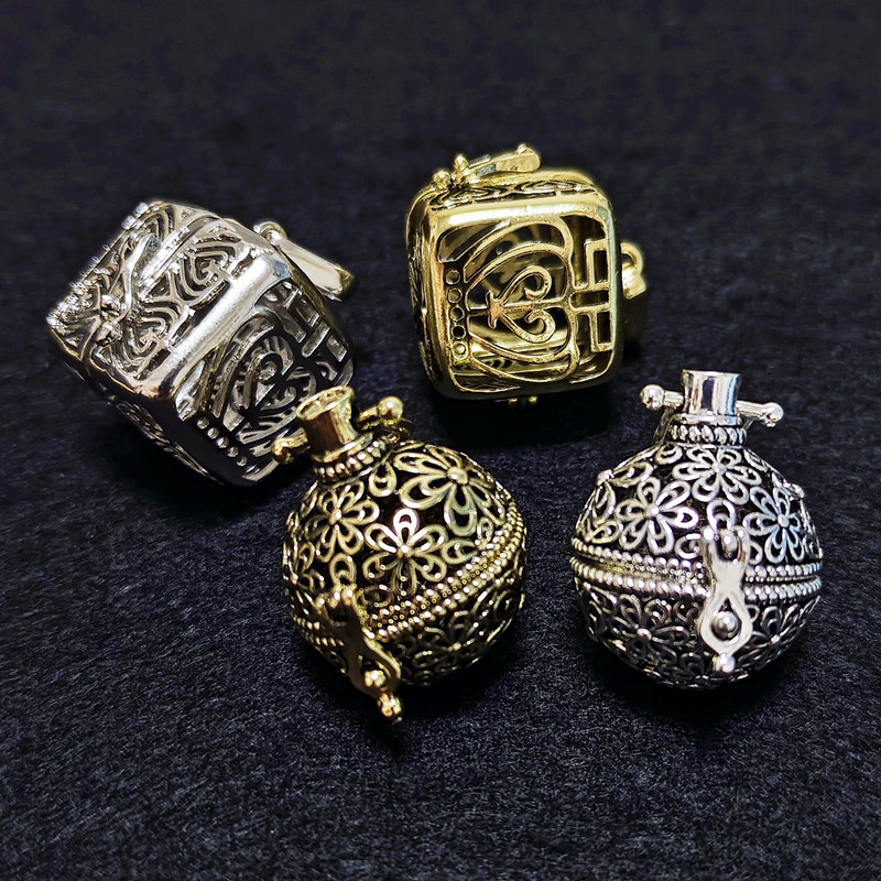 빈티지 황동 할로우 볼 로켓 펜던트 향수, 아로마 테라 - Diffuser Necklace Locket 리뷰 및 가격