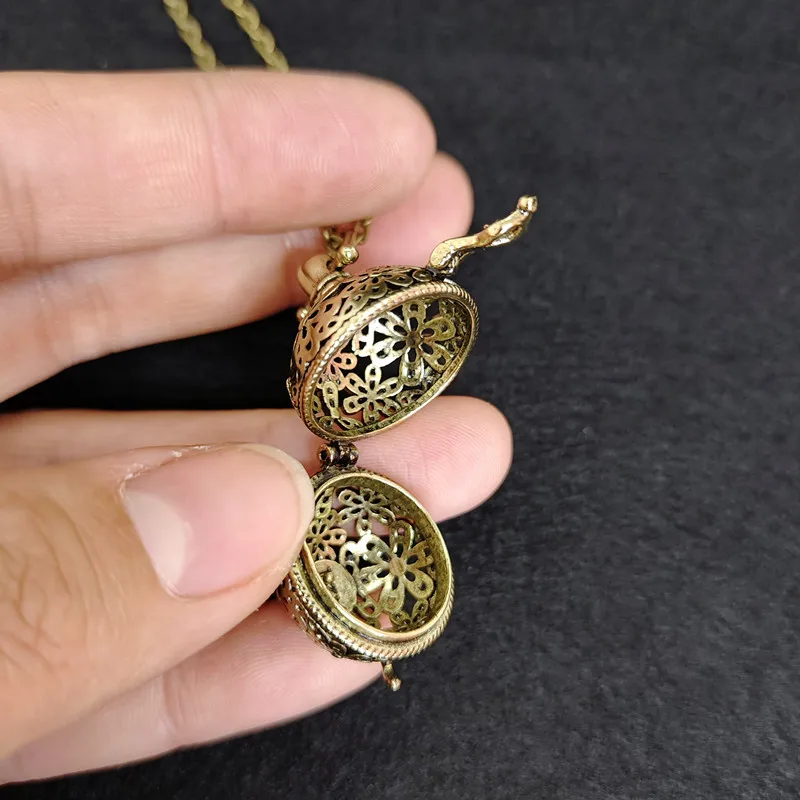빈티지 황동 할로우 볼 로켓 펜던트 향수, 아로마 테라 - Diffuser Necklace Locket 리뷰 및 가격