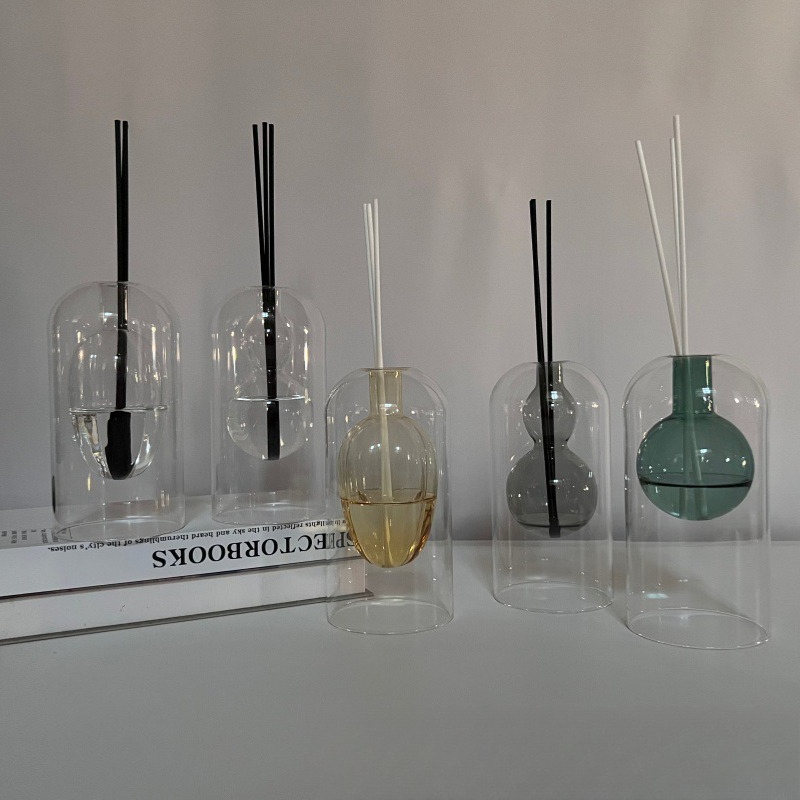북유럽 스타일 U자형 이중벽 유리 디퓨저 병, 빈 리드 - Home Fragrance Bottle 리뷰 및 가격
