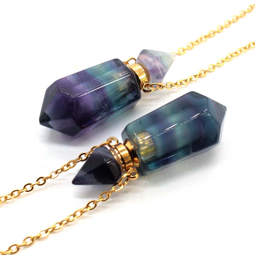 천연 치유 크리스탈 스톤 향수병 디퓨저 펜던트 목걸이  - Diffuser Necklace Locket 리뷰 및 가격
