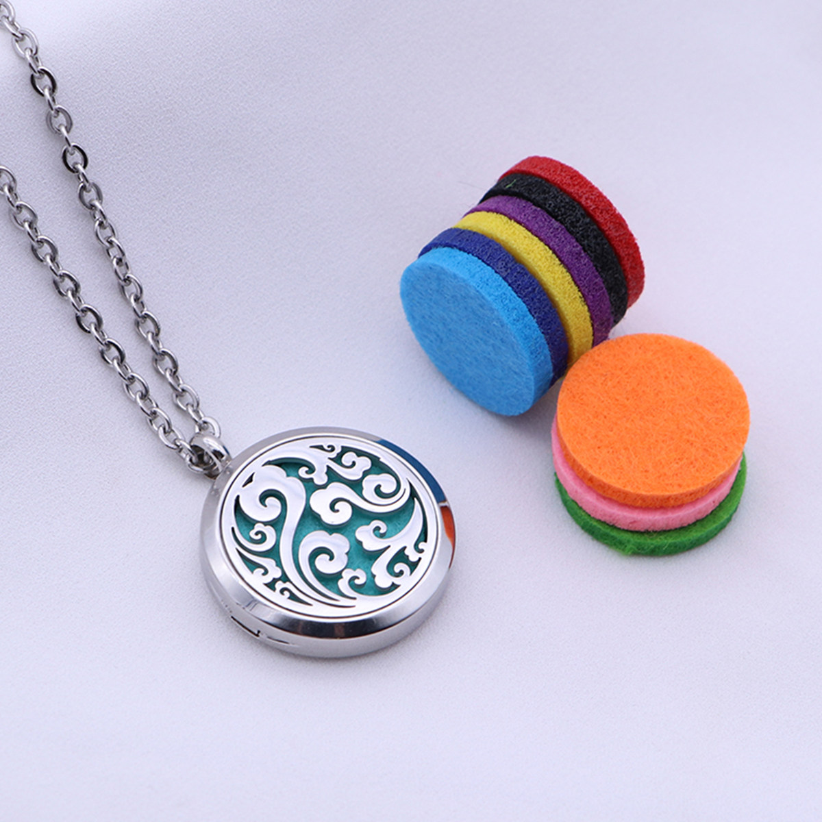 에센셜 오일 디퓨저 목걸이 아로마테라피 로켓 펜던트 실 - Diffuser Necklace Locket 리뷰 및 가격