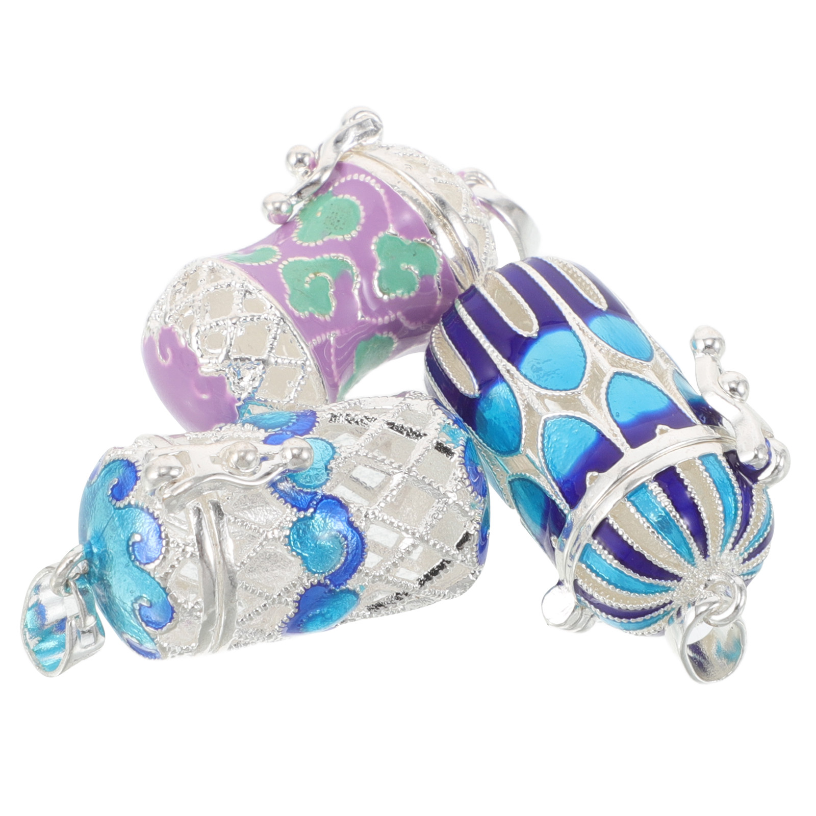 3Pcs 미니 할로우 에나멜 향수 로켓 펜던트 리필 가 - Diffuser Necklace Locket 리뷰 및 가격