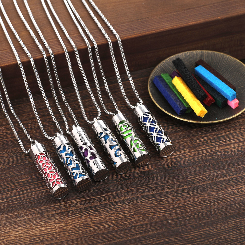 새로운 아로마 디퓨저 목걸이 사랑 패턴 스테인레스 스틸 - Diffuser Necklace Locket 리뷰 및 가격